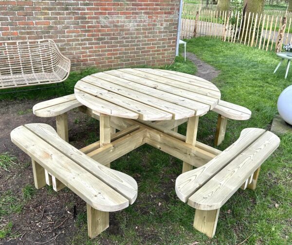 Picknicktafel Vuren Rond