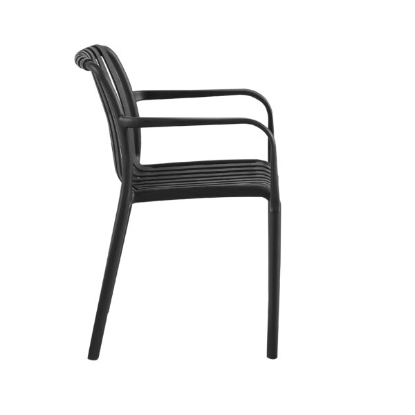 Tuinstoel Fleur | Zwart met armleuning - Afbeelding 3