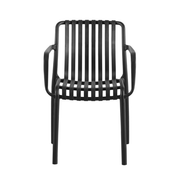 Tuinstoel Fleur | Zwart met armleuning - Afbeelding 2