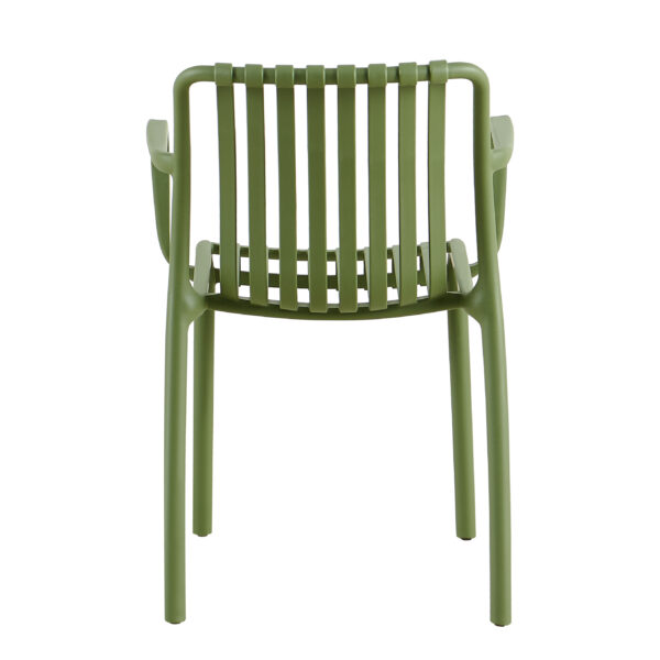 Tuinstoel Fleur | Olijf met armleuning - Afbeelding 4