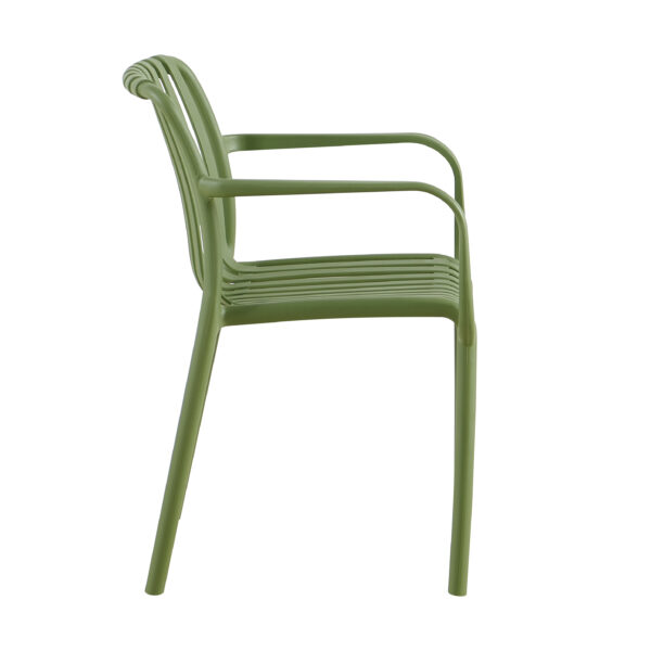 Tuinstoel Fleur | Olijf met armleuning - Afbeelding 3