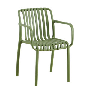 Tuinstoel Fleur | Olijf met armleuning