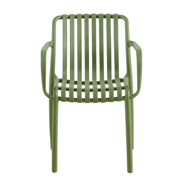 Tuinstoel Fleur | Olijf met armleuning - Afbeelding 2